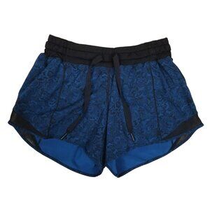 Lululemon Hotty Hot Short (Long 4") Mini Park Lace Multi Black Sz 4